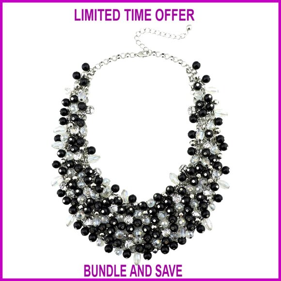 Crystal Chunky Collar Statement Necklace 18